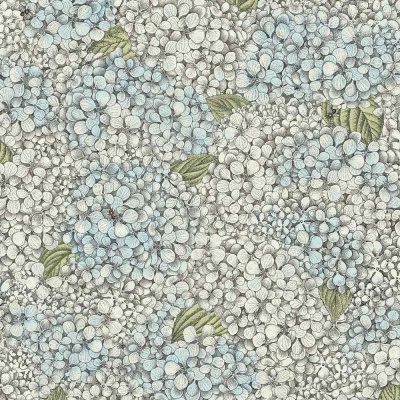 Cole & Son Ortensia Wallpaper in Blue & Cream